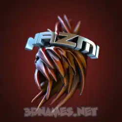 nazmi in Red Twisted style - 3D name wallpaper