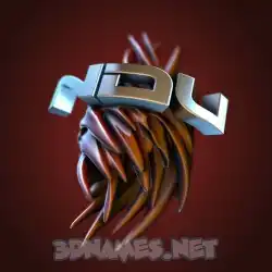 ndu in Red Twisted style - 3D name wallpaper