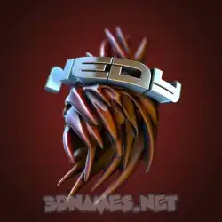 nedy in Red Twisted style - 3D name wallpaper