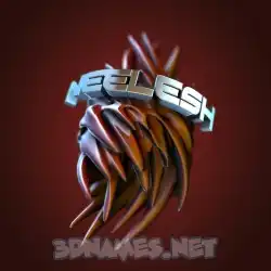 neelesh in Red Twisted style - 3D name wallpaper