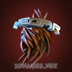 negar in Red Twisted style - 3D name wallpaper