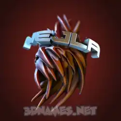 nejla in Red Twisted style - 3D name wallpaper