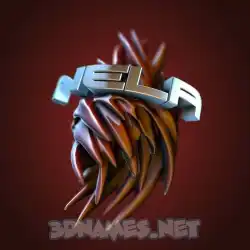 nela in Red Twisted style - 3D name wallpaper