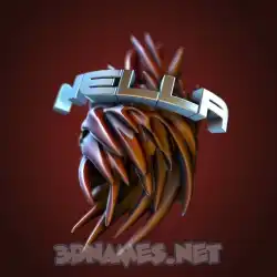 nella in Red Twisted style - 3D name wallpaper