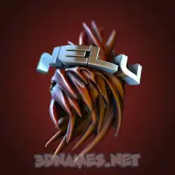 nelu in Red Twisted style - 3D name wallpaper