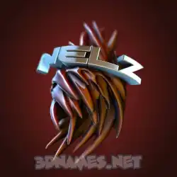 nelz in Red Twisted style - 3D name wallpaper