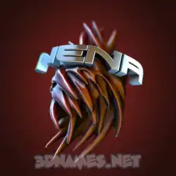 nena in Red Twisted style - 3D name wallpaper