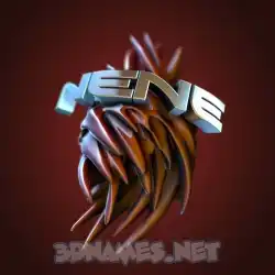 nene in Red Twisted style - 3D name wallpaper