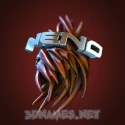 neno in Red Twisted style - 3D name wallpaper
