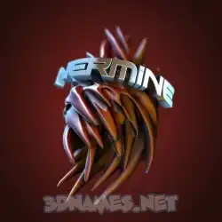 nermine in Red Twisted style - 3D name wallpaper