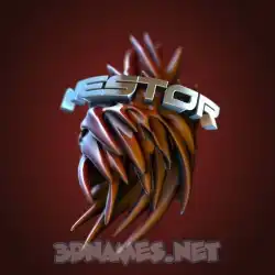 nestor in Red Twisted style - 3D name wallpaper