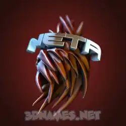 neta in Red Twisted style - 3D name wallpaper