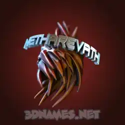 netharevathi in Red Twisted style - 3D name wallpaper