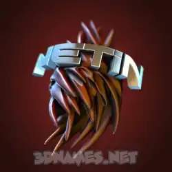 netin in Red Twisted style - 3D name wallpaper