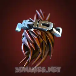 nhoj in Red Twisted style - 3D name wallpaper