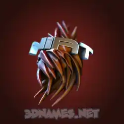 niat in Red Twisted style - 3D name wallpaper