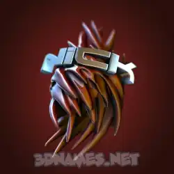 nick in Red Twisted style - 3D name wallpaper