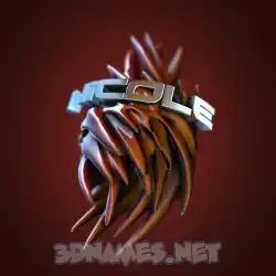 nicole in Red Twisted style - 3D name wallpaper