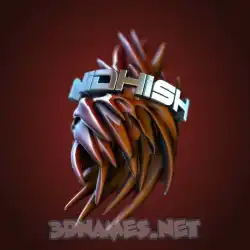 nidhish in Red Twisted style - 3D name wallpaper