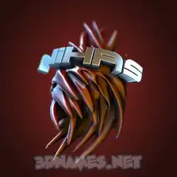 nihas in Red Twisted style - 3D name wallpaper