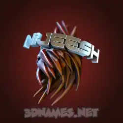 nijeesh in Red Twisted style - 3D name wallpaper