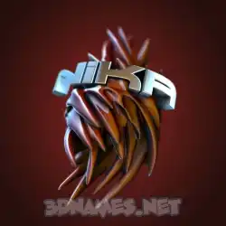nika in Red Twisted style - 3D name wallpaper