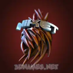 niket in Red Twisted style - 3D name wallpaper