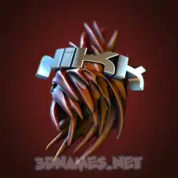 nikk in Red Twisted style - 3D name wallpaper