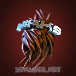 nikks in Red Twisted style - 3D name wallpaper