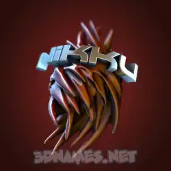 nikku in Red Twisted style - 3D name wallpaper