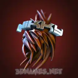 nikky in Red Twisted style - 3D name wallpaper