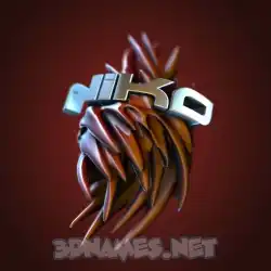 niko in Red Twisted style - 3D name wallpaper