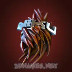niku in Red Twisted style - 3D name wallpaper