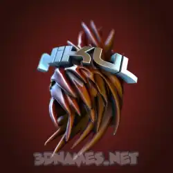 nikul in Red Twisted style - 3D name wallpaper