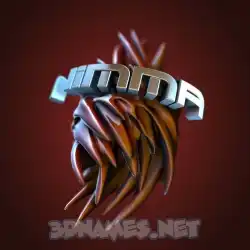 nimma in Red Twisted style - 3D name wallpaper
