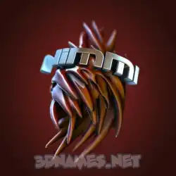 nimmi in Red Twisted style - 3D name wallpaper
