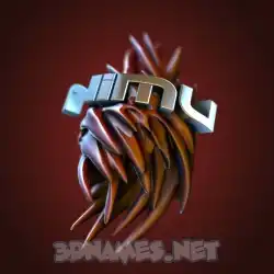 nimu in Red Twisted style - 3D name wallpaper