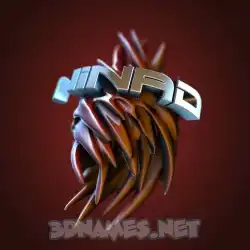 ninad in Red Twisted style - 3D name wallpaper