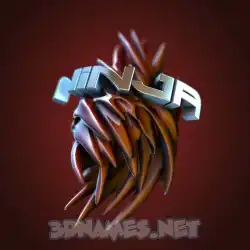 ninja in Red Twisted style - 3D name wallpaper