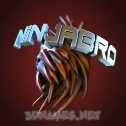 ninjabro in Red Twisted style - 3D name wallpaper