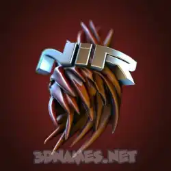 nir in Red Twisted style - 3D name wallpaper