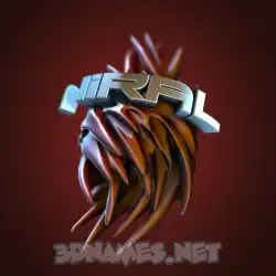 niral in Red Twisted style - 3D name wallpaper