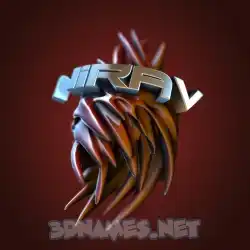 nirav in Red Twisted style - 3D name wallpaper
