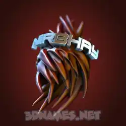 nirbhay in Red Twisted style - 3D name wallpaper