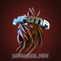 nirma in Red Twisted style - 3D name wallpaper