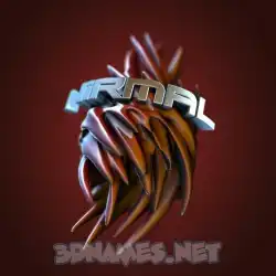 nirmal in Red Twisted style - 3D name wallpaper