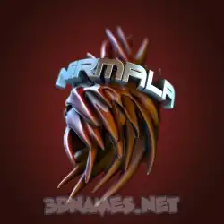 nirmala in Red Twisted style - 3D name wallpaper
