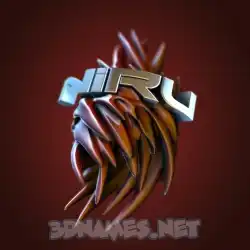niru in Red Twisted style - 3D name wallpaper