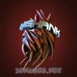 nishank in Red Twisted style - 3D name wallpaper