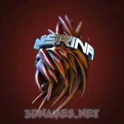 nisrina in Red Twisted style - 3D name wallpaper